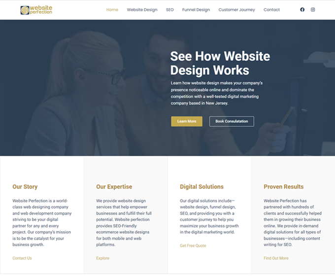 Website Perfection offer digital marketing service